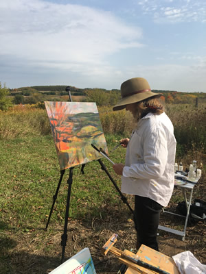 Cathy paints